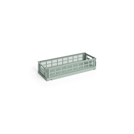 HAY - Colour Crate Mini Oblong Storage Crate (Sage Green)