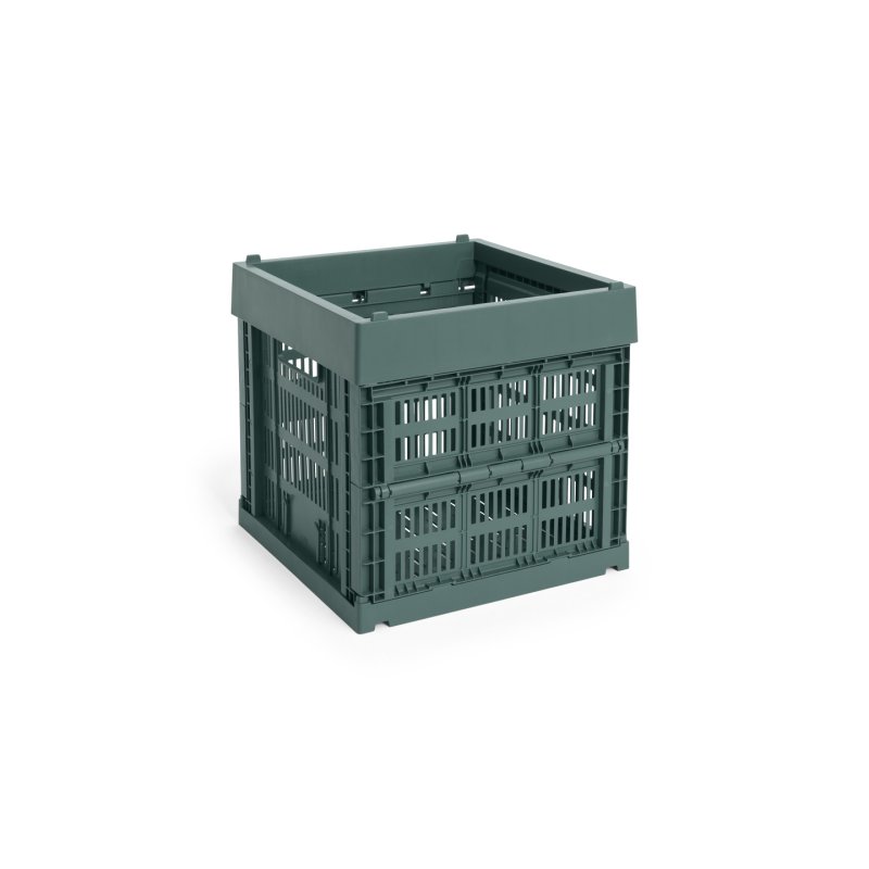 HAY - Colour Crate Cube Storage Crate (Dark Green)