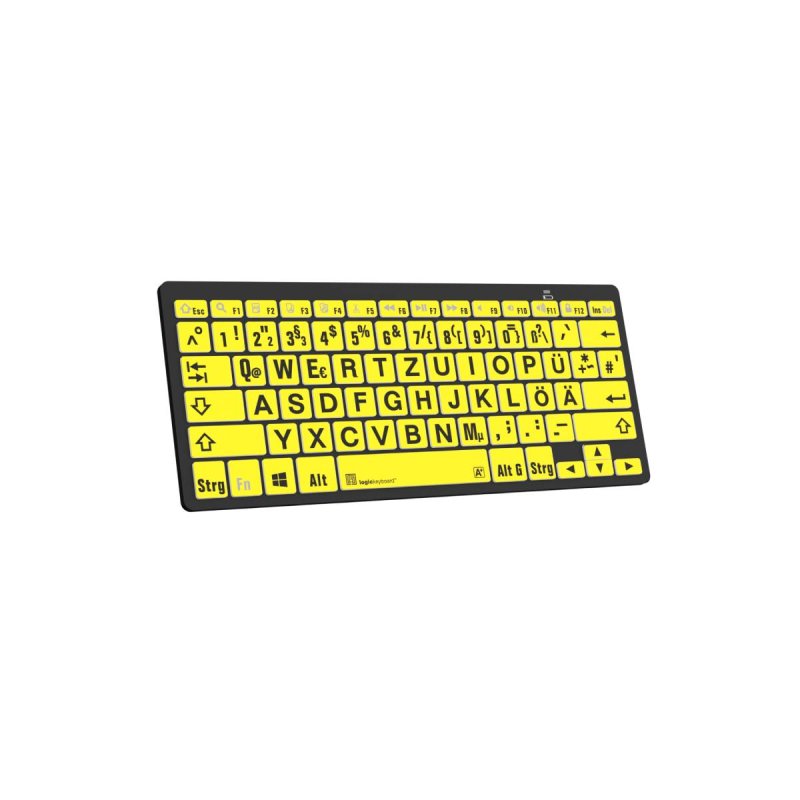 LogicKeyboard XL-Print Black on Yellow DE (PC/BT)