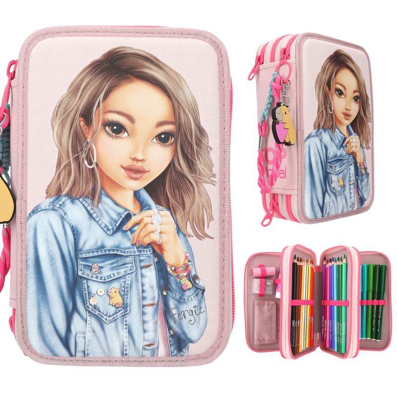 TOPModel 0413340 trousse à crayons Bac à stylos Papier, Polyester, Polypropylène (PP), Silicone, Zinc Rose