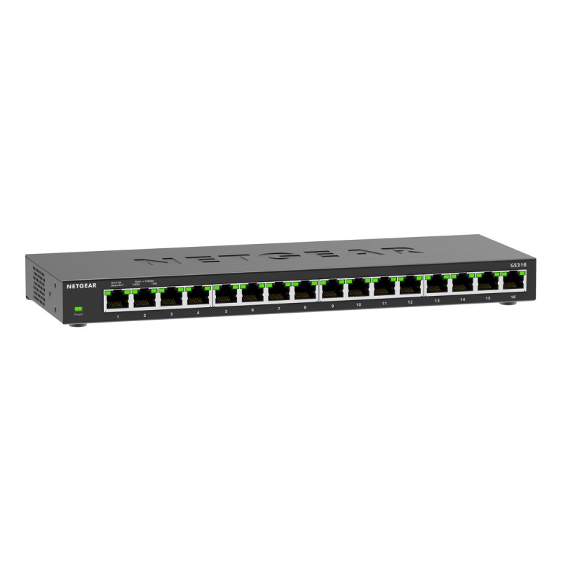 Netgear GS316 Switch non manageable Gigabit Ethernet 16 ports.