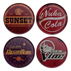 Fallout pack 4 sous-verres Metal Drinks