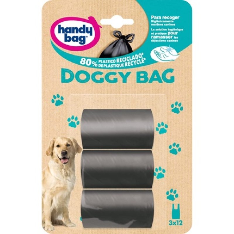 Handy Bag Dog Waste Bag, Extra Robust, Non-Drip, Handles Made Of 80