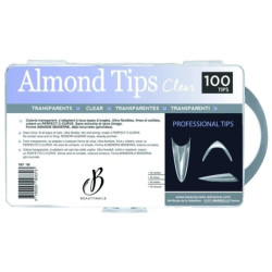 Beautynails Bna Almond Clear Transparent Tips X100