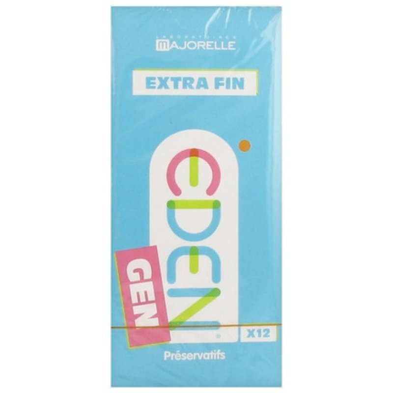 Eden Gen Extra Thin Lubricated Pink Condoms - Pack of 12
