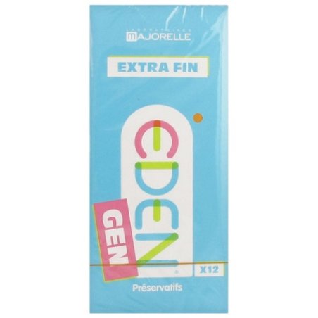 Eden Gen Extra Thin Lubricated Pink Condoms - Pack of 12