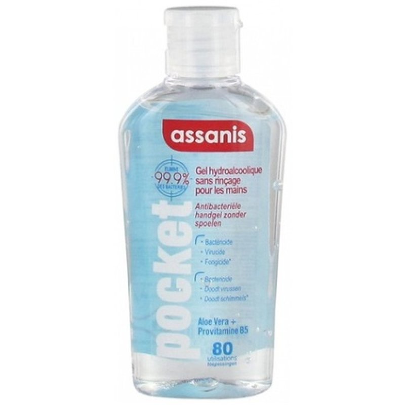 Assanis Pocket Antibacterial No Rinse Hand Gel 80ml