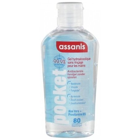 Assanis Pocket Antibacterial No Rinse Hand Gel 80ml