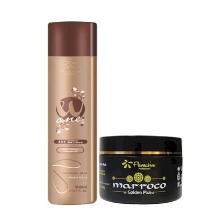 Floractive W-One Nanoplasty Hair Straightener Basic Kit 300ml W-One 250g Mask