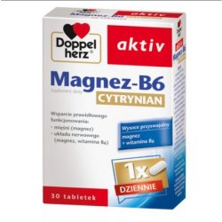 Magnez B6 Citrate Magnesium 30 Tablets for Nervous System, Stress, Muscles, and Cramps