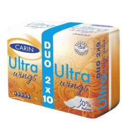Carin Ultra Wings Sanitary Pads 2x10 Pieces