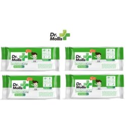 Dr. MOLLIS Antibacterial Hand Care Disinfectant Wet Wipes 160 Count