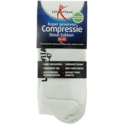 Lucovitaal Compression Copper Sock 42-47 White