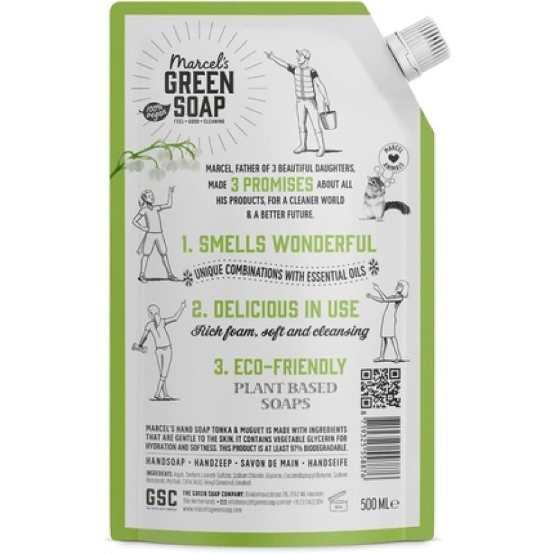 Marcel's Green Soap Hand Soap Refill Tonka & Muguet 500ml