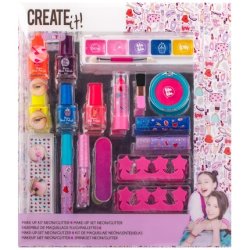 Create It! Make-Up Set for Girls Neon and Glitter 22 Pieces