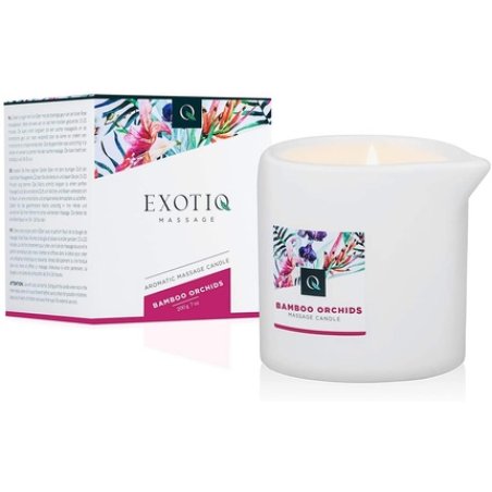 Exotiq Bamboo Orchid Massage Candle 200g - 7oz for Relaxing Massages with Warm and Soft Massage Oil - Skin-Friendly,