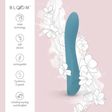 Bloom G-Spot Vibrator Rose with 10 Modes of G-Spot and Clitoral Dual Stimulation - USB Rechargeable 464g