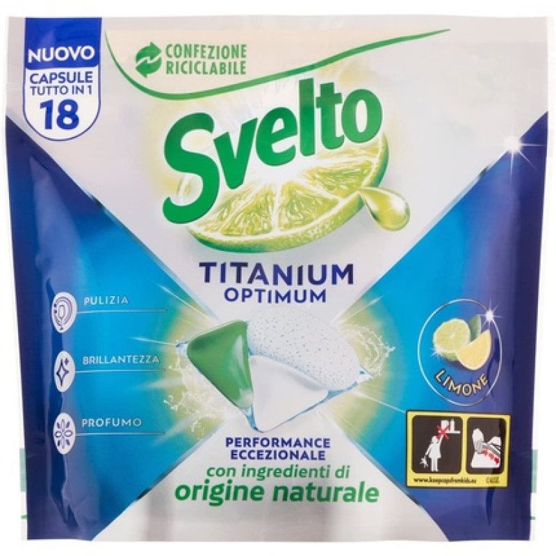 Svelto Titanium Optimum Lemon Dishwasher Tablets