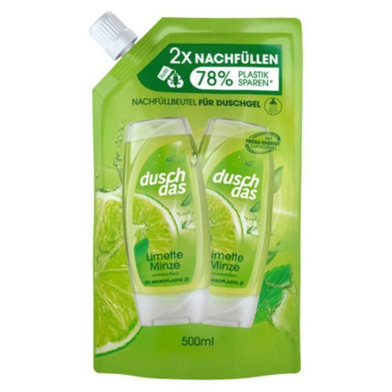 Dusch Das Lime Mint 3 in 1 Shower Gel and Shampoo 500ml