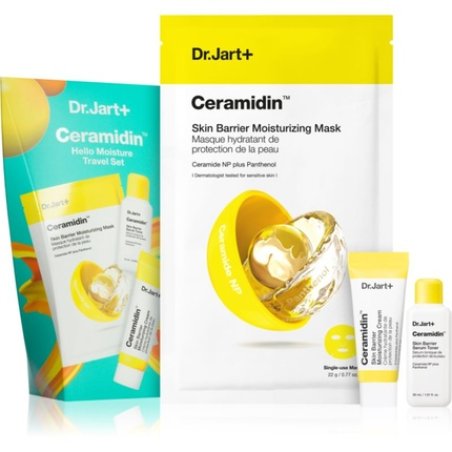 Dr Jart Ceramidin Hello Moisture Travel Set with Moisturising Cream 7ml, Toning Serum 15ml, and Skin Barrier