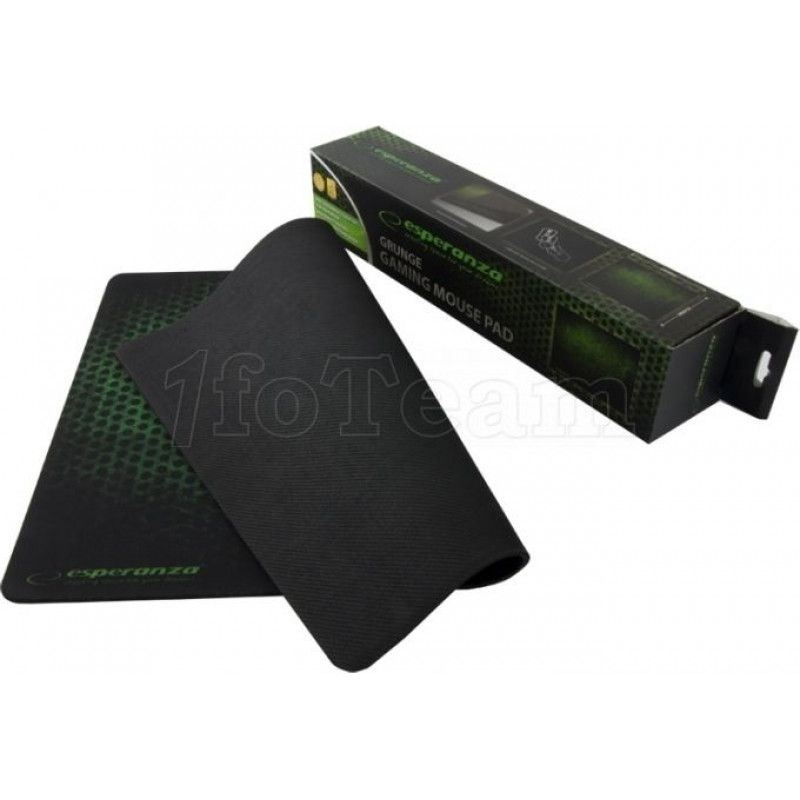 Tapis de souris Esperanza compatible EA146G (440 x 354 x 4mm) (Noir/Vert)