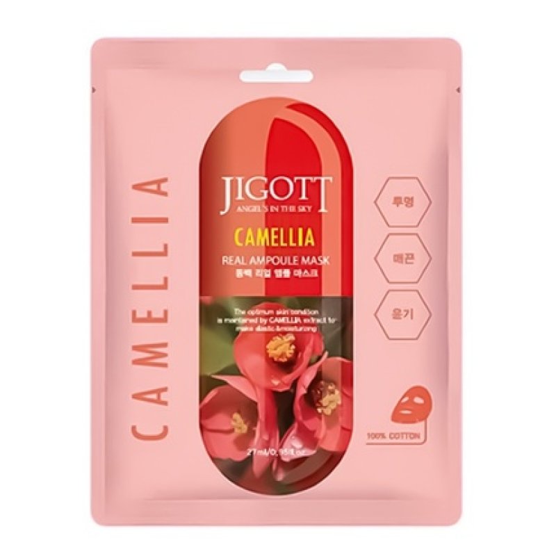 Jigott Jigott Camellia Real Ampoule Mask 27 Ml