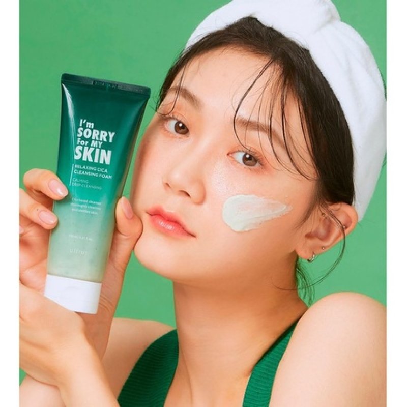 I'M Sorry For My Skin Relaxing Cica Cleansing Foam Korean Skin Care Gentle