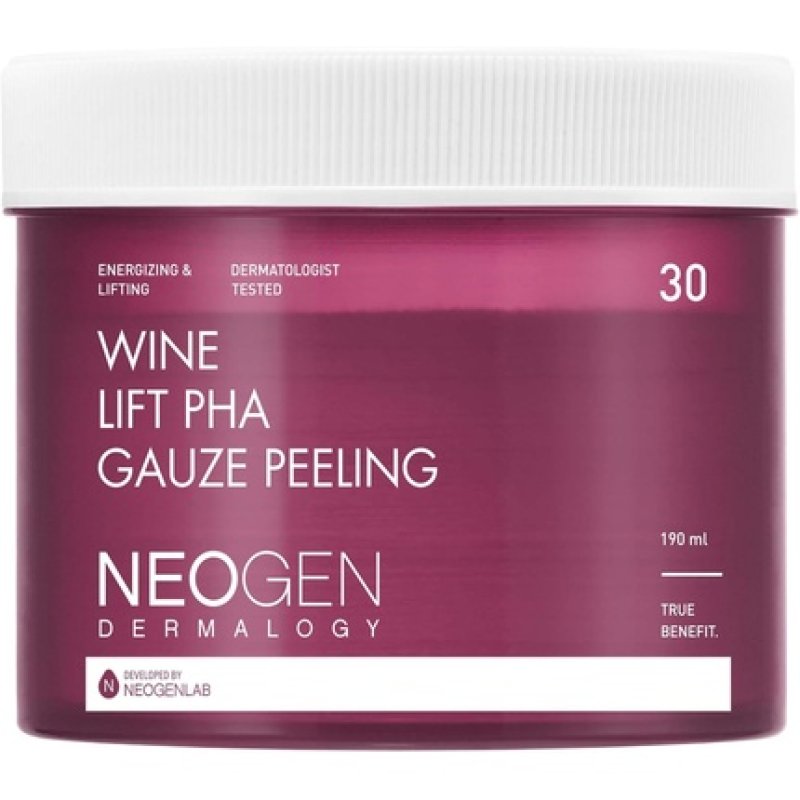 DERMALOGY by NEOGENLAB Wine Lift PHA Gauze Peeling Pads - Exfoliating Revitalizing Firming with AHA BHA PHA LHA Wine