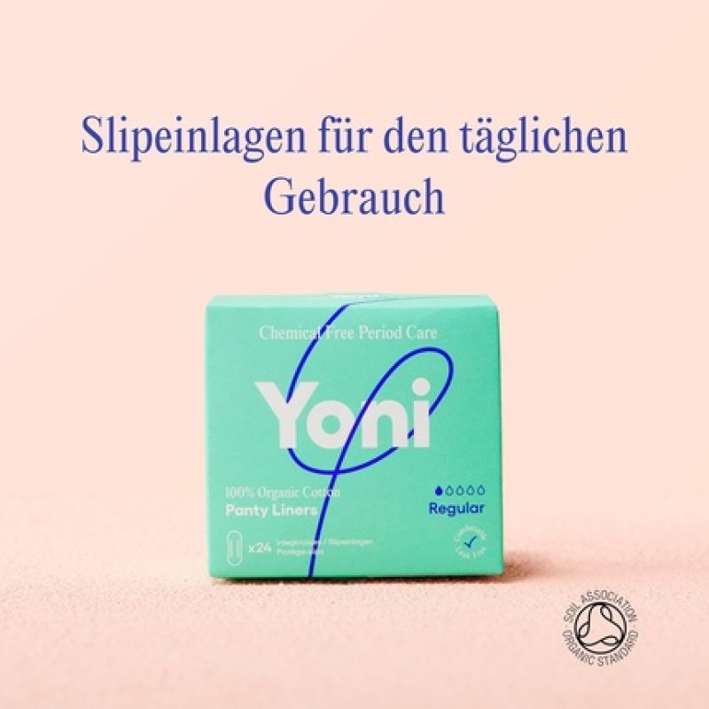 Yoni Slipeinlagen Normal 100% Organic Cotton Hypoallergenic Breathable Chemical-Free For Light Bleeding
