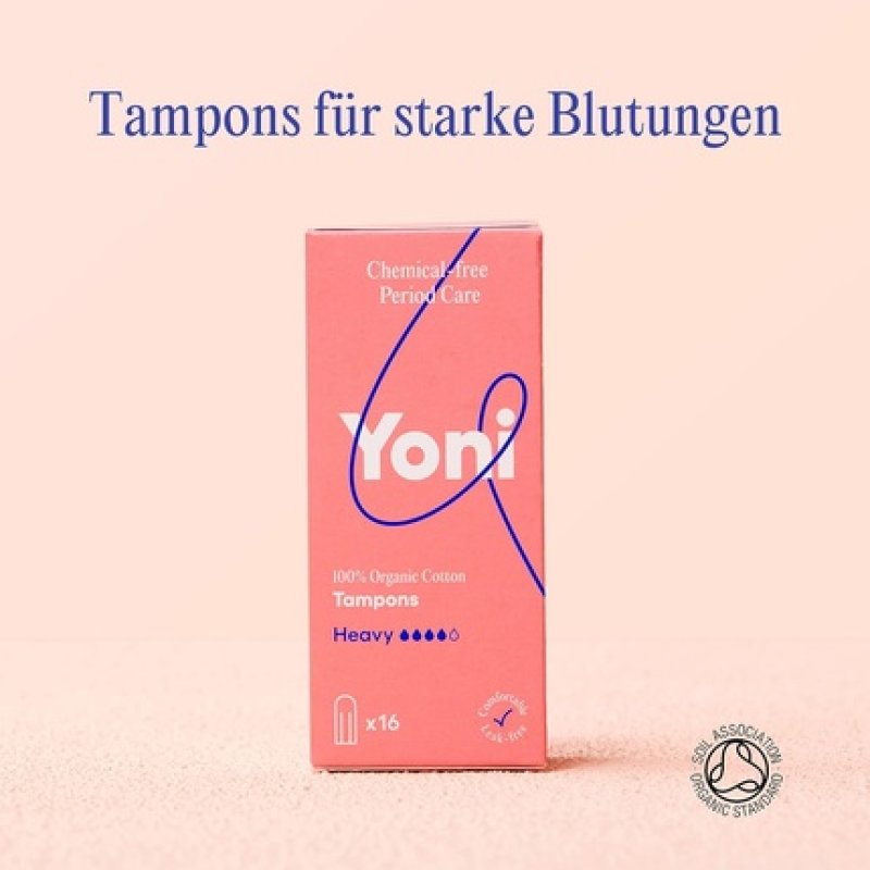 Yoni Super Tampons 16x 100% Organic Cotton Hypoallergenic and Breathable Bio-Tampons Best for Heavy Flow