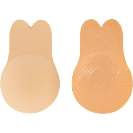 Bye Bra Fabric Pull Up Bra Rabbit Form Adhesive Bra Breast Lifting Pasties Reusable Adhesive Nipple Covers Beige