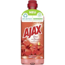 AJAX All-Purpose Cleaner Hibiscus Blossom 1000ml - Cleaner Provides 24h Natural Freshness, Helps Clean Germs, Seductive