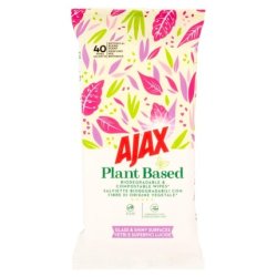 Ajax Glass Cleaning Wipes 40 pcs Biodegradable and Compostable