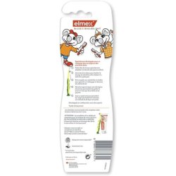 Elmex Beginner Soft Toothbrushes for Ages 0-3 - Blue and Purple Yellow