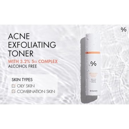 Dr.Ceuracle 5 Alpha Control Toner Acne Treatment with 3.2% 5 Alpha Complex Korean Dermatology Skin Care Sebum Control