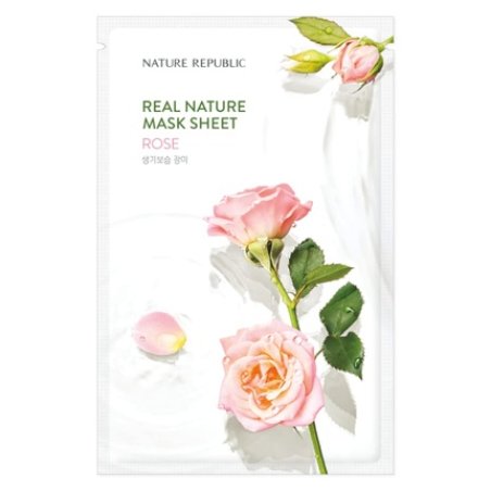 Refreshing Moisturizing Face Mask Sheet Nature Republic Real Nature Rose Extract
