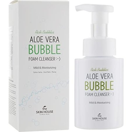 The Skin House Aloe Vera Bubble Foam Cleanser 300ml Soothes and Moisturizes Rough Skin