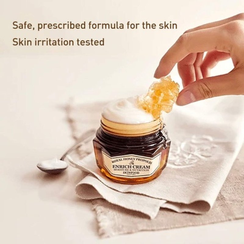 SKIN FOOD Royal Honey Propolis Enrich Barrier Cream 2.13 fl.oz. (63ml) - 50% Black Bee Propolis & Royal Jelly Extract