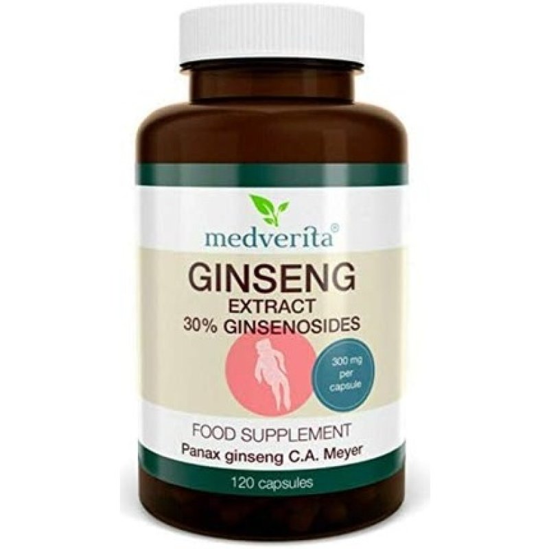 Medverita Ginseng Extract 300mg 120 Capsules 30% Ginsenoside