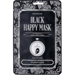 Vican Kocostar Black Happy Mask - Cleansing Face Mask With Charcoal, 1 Piece