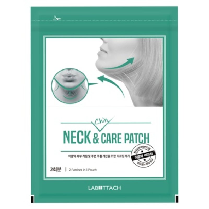 Wooshin Labottach Neck & Chin Care Patch Hydrogel Mask With Collagen For Neck And Chin Care, 2 Pieces
