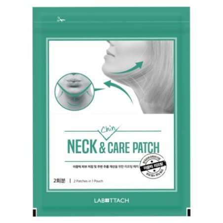 Wooshin Labottach Neck & Chin Care Patch Hydrogel Mask With Collagen For Neck And Chin Care, 2 Pieces