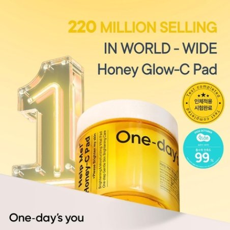 One-Days You Help Me Honey Glow-C Pad Face Toner Pads Korean Skin Care