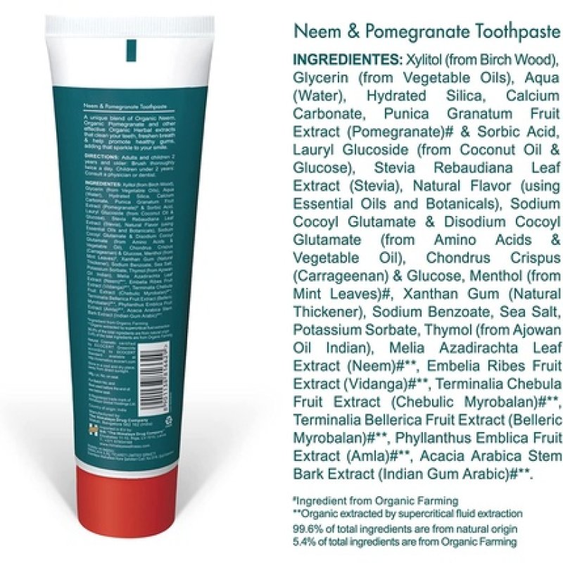 Himalaya Neem and Pomegranate Organic Toothpaste 150g