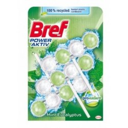 Henkel Bref Toilet Hanging Freshener 3x50g Pronature Mint Eucalyptus 100% Recycled
