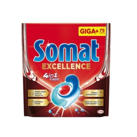 Somat Giga Excellence 4 In 1 Dishwasher Tablets - 75 Pieces