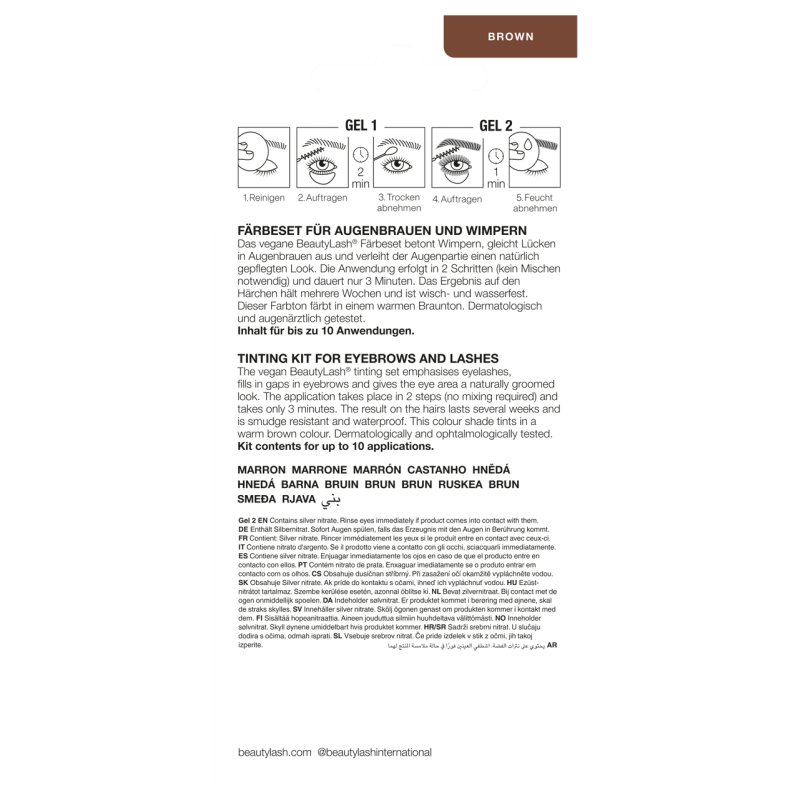 BeautyLash Brow & Lash Colour couleur de cheveux Marron 3,5 ml