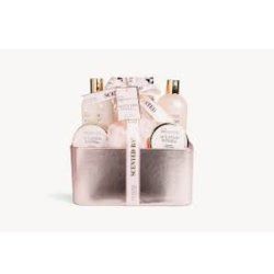 Aquarius 2024 Rose Bath Set With 300ml Bath Bubbles, 300g Bath Salts, Hand Cream, Body Scrub, And Sponge