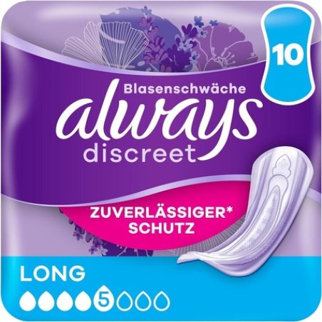 Always Discreet Incontinence Pads for Women Long