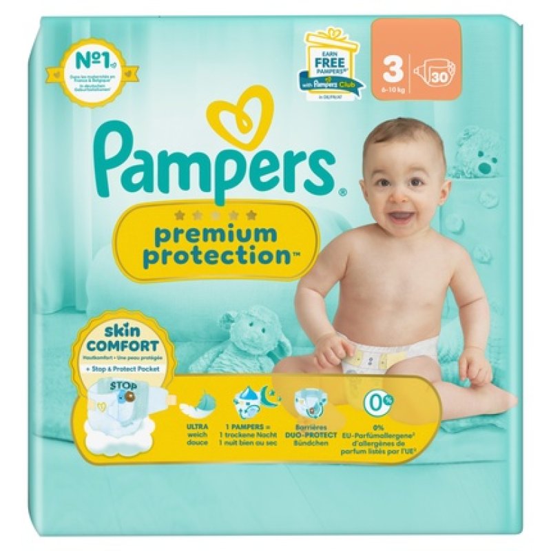 Pampers Premium Protection Size 3 - 30 Pieces